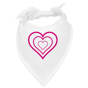 HERZ. VIELEN DANK. GELIEBTE. MEISTER. DANKE HERRIN. - Bandana - Weiß - Vorne