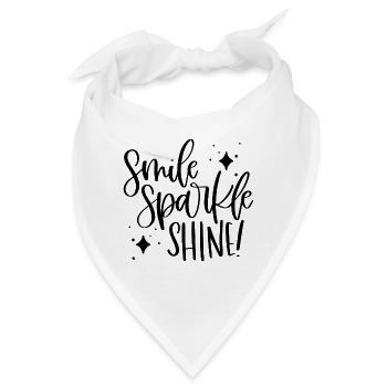 Lächeln, funkeln, leuchten! - Bandana - Weiß - Vorne