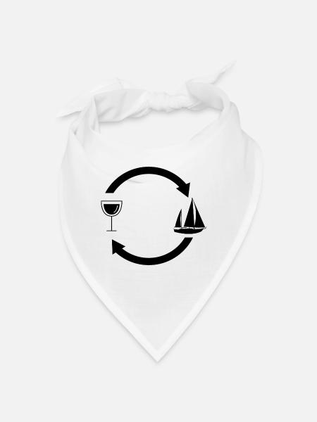 Flèches de chargement de vin et voile - - Bandana - blanc - Devant