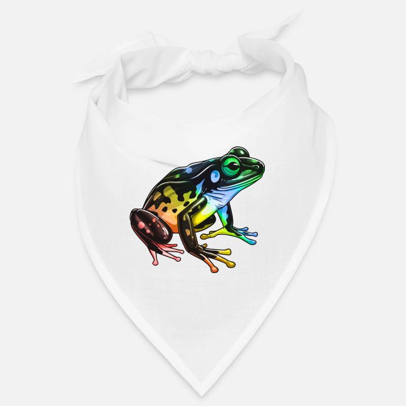 Frosch Kopf Bunt Bandana