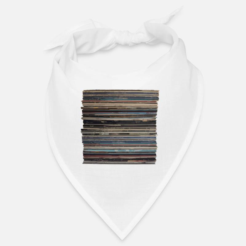 Stack of records - Bandana - white