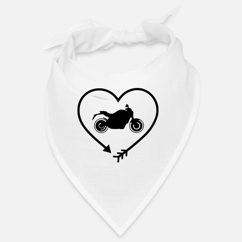 Arrow in Heartshape and Motorcycle 1 - (MOTORCYCLE) Bandana