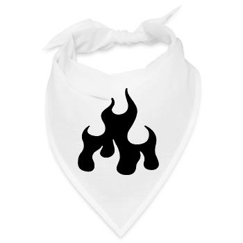 Feuer - Bandana - Weiß - Vorne