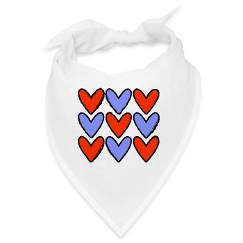 HERZ. VIELEN DANK. GELIEBTE. MEISTER. DANKE HERRIN. - Bandana - Weiß - Vorne