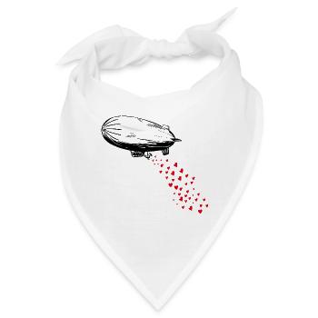 Regen der Herzen - Bandana - Weiß - Vorne