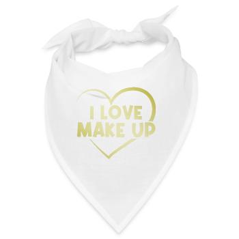 Ich liebe Make up - Bandana - Weiß - Vorne
