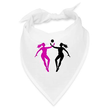 Volleyball Spielerin Silhouette - Bandana - Weiß - Vorne