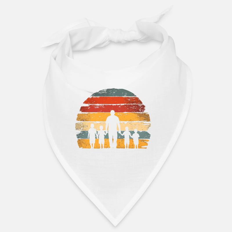 Vatertag Vater mit vier Söhnen retro vintage Bandana