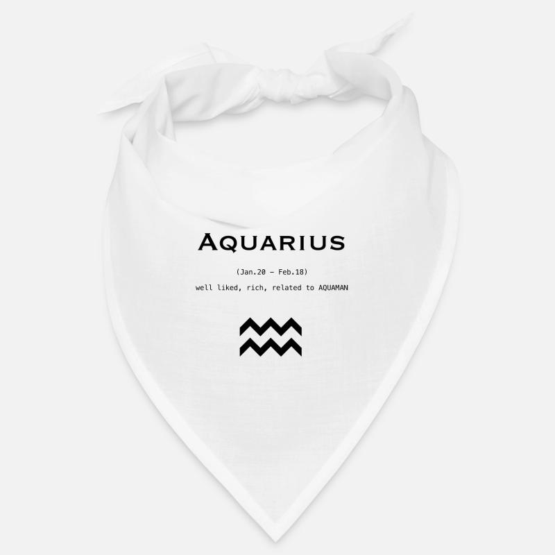 Wassermann / Sternzeichen / Aquarius - Bandana - Weiß