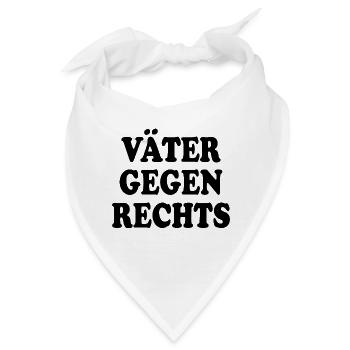 Väter gegen rechts - Bandana - Weiß - Vorne