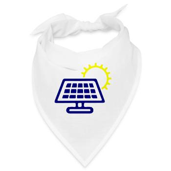 Photovoltaik Solar Energie - Bandana - Weiß - Vorne