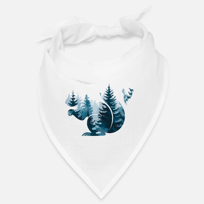 Eichhörnchen Wald Natur - Bandana - Weiß