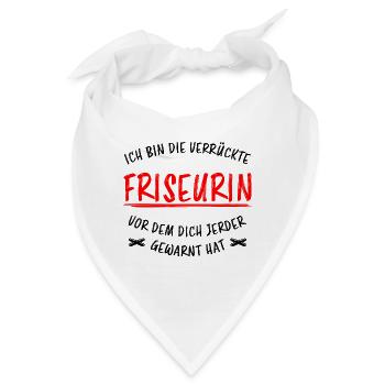 Friseurin Beruf Friseur Lustiger Spruch Geschenk - Bandana - Weiß - Vorne
