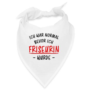 Friseurin Beruf Friseur Lustiger Spruch Geschenk - Bandana - Weiß - Vorne