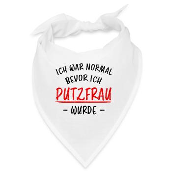 Putzfrau Haushalt Spruch Reinigungskraft Geschenk - Bandana - Weiß - Vorne