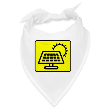 Photovoltaik Anlage Symbol Solar Energie - Bandana - Weiß - Vorne