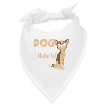 Hundetrainer Tiertrainer Hundeschule Hundetraining - Bandana - Weiß - Vorne