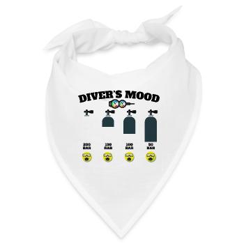 Tauchflasche Tauchen Taucher diving diver scuba - Bandana - Weiß - Vorne