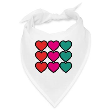 VIELEN DANK. GELIEBTE. HERZ. MEISTER. DANKE HERRIN. - Bandana - Weiß - Vorne