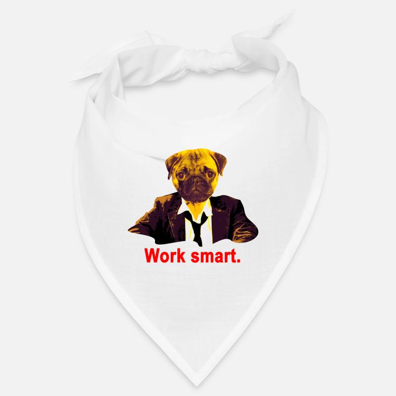 work smart pug Bandana