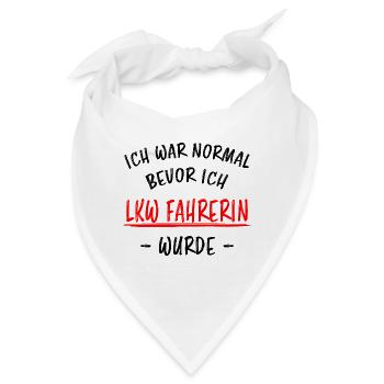 LKW Fahrerin Fun Spruch Lastwagenfahrerin Geschenk - Bandana - Weiß - Vorne