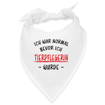 Tierpflegerin Lustiger Spruch Beruf Tiere Geschenk - Bandana - Weiß - Vorne
