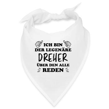 Dreher Fun Spruch Drehmaschinen Dreher Geschenk - Bandana - Weiß - Vorne