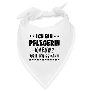 Pflegerin Spruch Pflegekraft Pflegerin Geschenk - Bandana - Weiß - Vorne