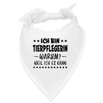 Tierpflegerin Spruch Lustig Tierpflegerin Geschenk - Bandana - Weiß - Vorne