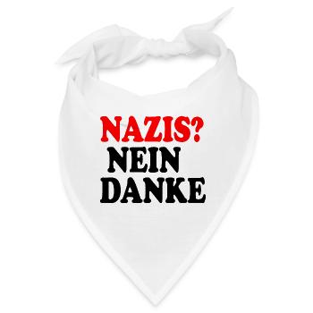 Nazis nein danke - Bandana - Weiß - Vorne
