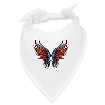 Flügel Symbol - Bandana - Weiß - Vorne