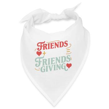 Freundschafts-erntedankfest, Dankbare Freunde - Bandana - Weiß - Vorne
