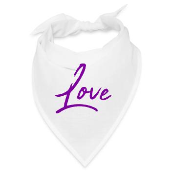 LIEBE. VALENTINSTAG. HERZ. ICH LIEBE DICH. ICH LIEBE DICH - Bandana - Weiß - Vorne