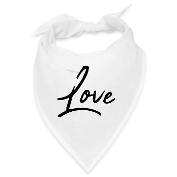 LIEBE. VALENTINSTAG. HERZ. ICH LIEBE DICH. ICH LIEBE DICH - Bandana - Weiß - Vorne