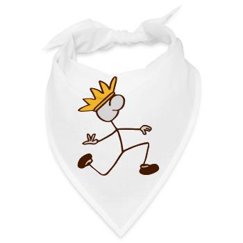 Strichmännchen - Bandana - Weiß - Vorne