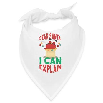 Lieber Weihnachtsmann, ich kann den Weihnachtsmann im Schornstein erklären - Bandana - Weiß - Vorne