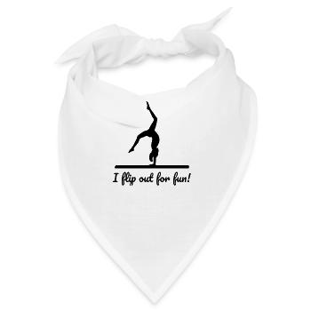 Gymnast Balance Beam I Flip Out zum Spaß Gymnastik - Bandana - Weiß - Vorne