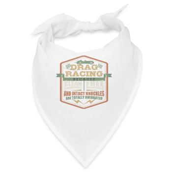 Drag Racing Car Lover Saubere Fingernägel Kostenlos - Bandana - Weiß - Vorne