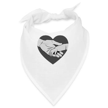 Neuer Vater Händchen haltend mit Baby Vatertag - Bandana - Weiß - Vorne