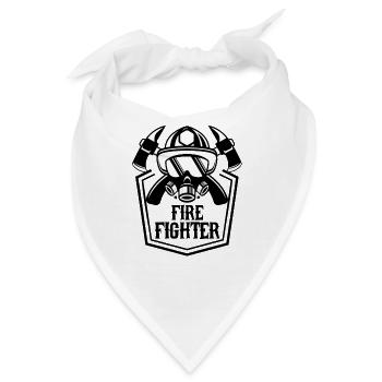 Feuerwehrmann Feuerwehrmann Feueraxt Ersthelfer - Bandana - Weiß - Vorne