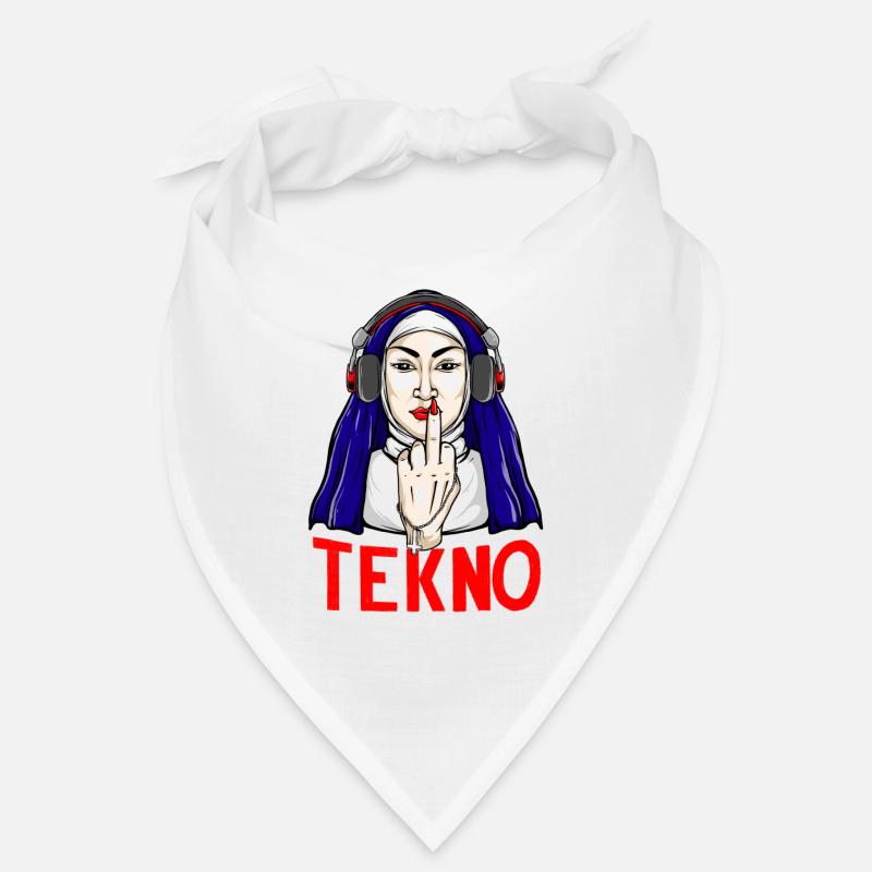 Tekno Underground Nonne Mittelfinger techno Bandana