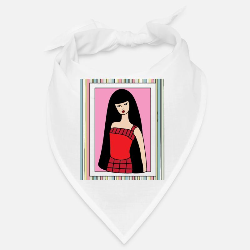 Bunte Retro Puppe Bandana