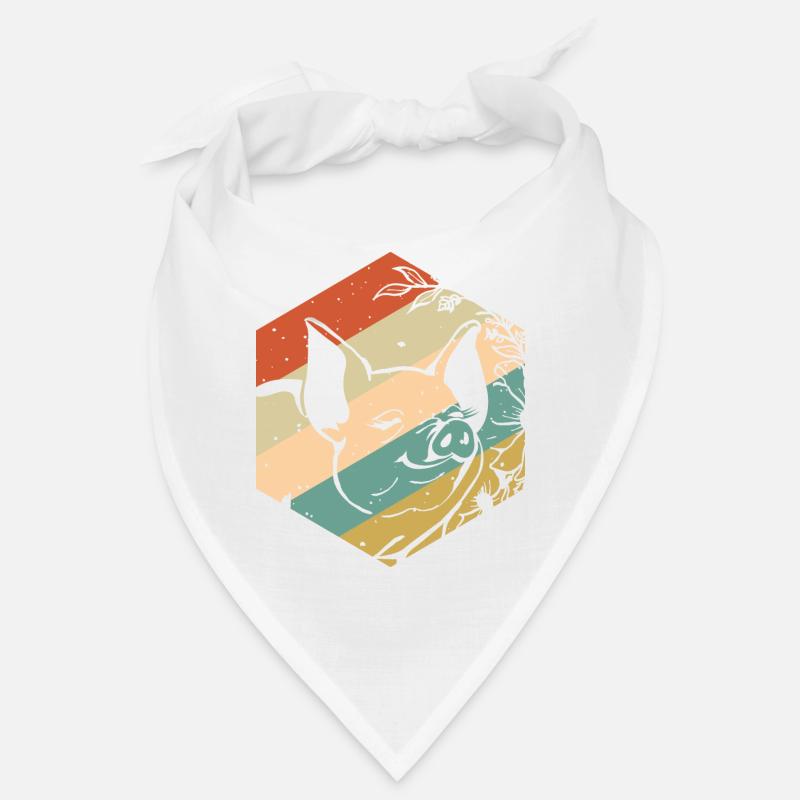 Joyeuses fleurs de cochon vintage rétro Bandana