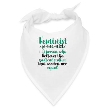 Feminismus Geschenk Radikale Vorstellung Frauen sind gleich - Bandana - Weiß - Vorne