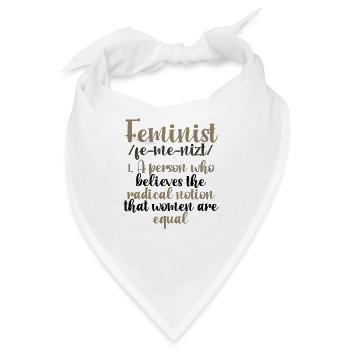 Feminismus Geschenk Radikale Vorstellung Frauen sind gleich - Bandana - Weiß - Vorne
