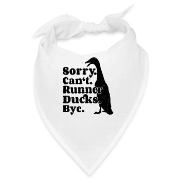 Laufenten Laufente Entenbesitzer Entenzüchter Ente - Bandana - Weiß - Vorne