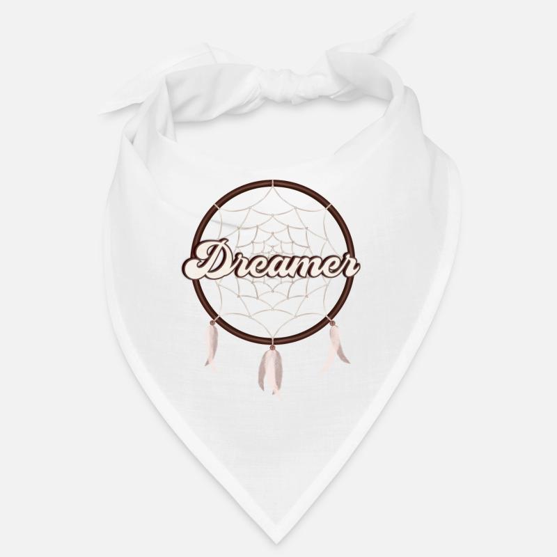 Dreamer - Träumer, Traumfänger - Bandana - Weiß