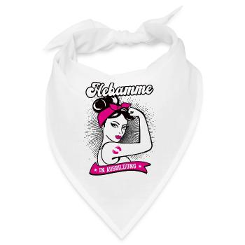 Hebamme in Ausbildung Hebammenstudium Hebammen - Bandana - Weiß - Vorne