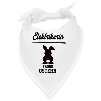 Elektrikerin Frohe Ostern Ostergeschenk Elektriker - Bandana - Weiß - Vorne
