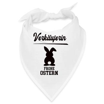 Verkäuferin Frohe Ostern Ostergeschenk Verkauf - Bandana - Weiß - Vorne